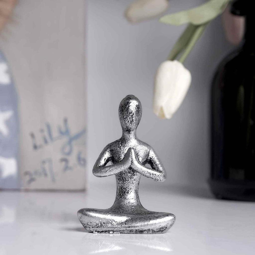 Set 3 statuete sculptate pentru meditatie Yoga - Decor Feng Shui, ideale pentru o stare de liniste si relaxare