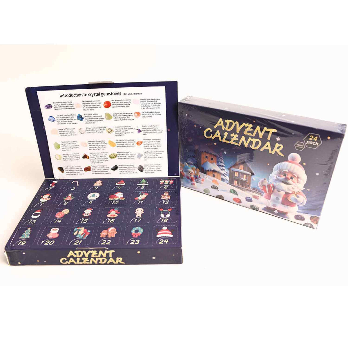 Calendar Advent cu Pietre Naturale – Bucurie si Magie de Craciun