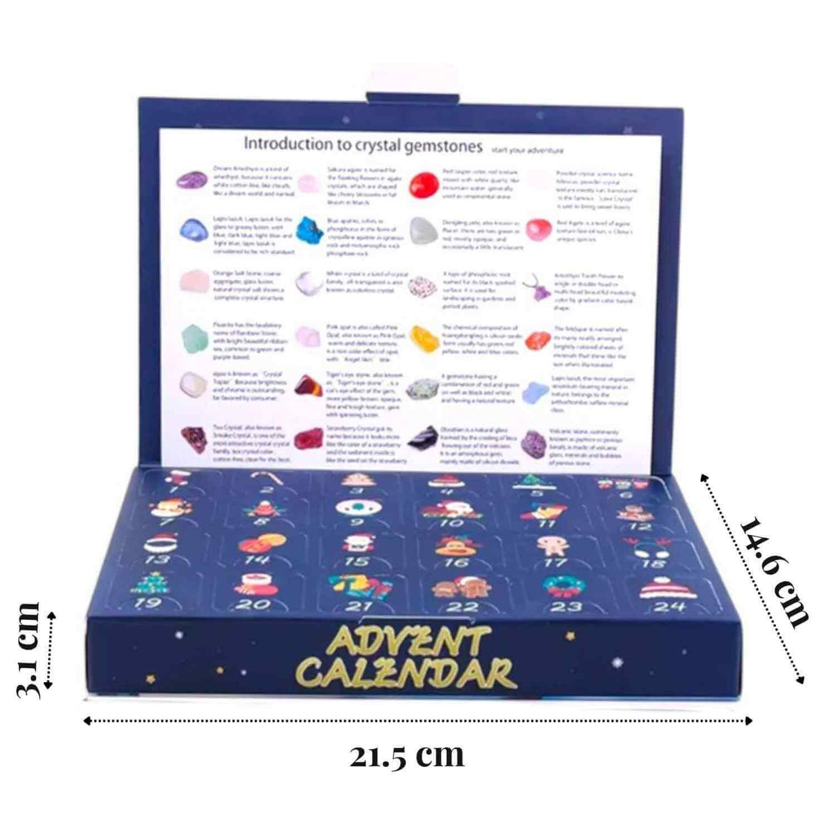 Calendar Advent cu Pietre Naturale – Bucurie si Magie de Craciun