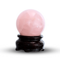 Sfera din Cuart Roz 35-40 mm cu Suport Inclus - Promoveaza Iubirea de Sine și Armonia
