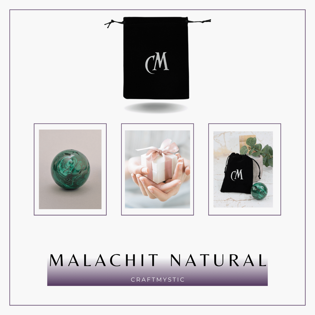 Sfera de Malachit Natural 55-60 mm, 350-400 gr