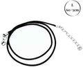 Snur ajustabil din imitatie piele cerata neagra 1.5mm, 60+5cm – Ideal pentru pandantive si medalioane