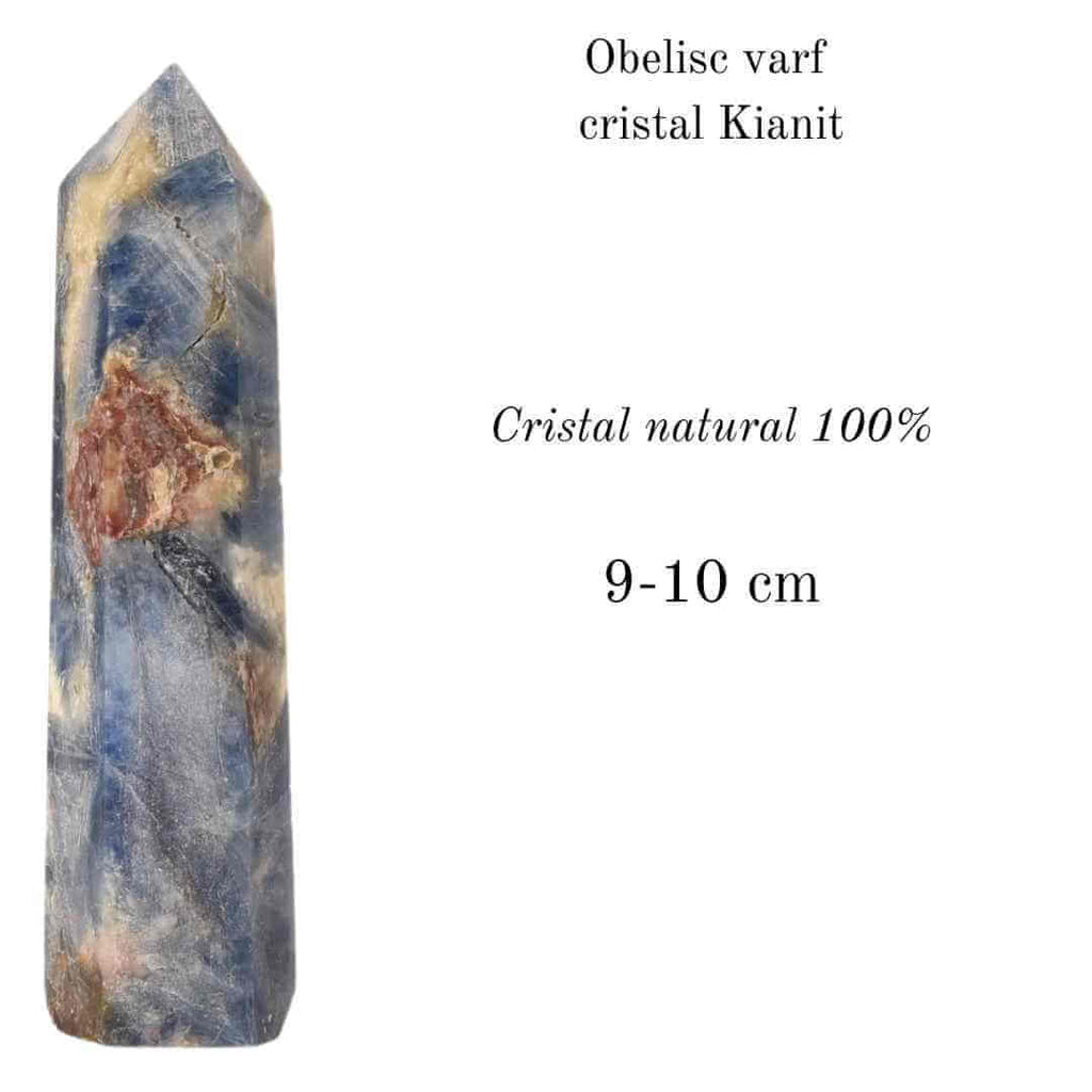 Turn cristal natural Kianit albastru 9 -10 cm