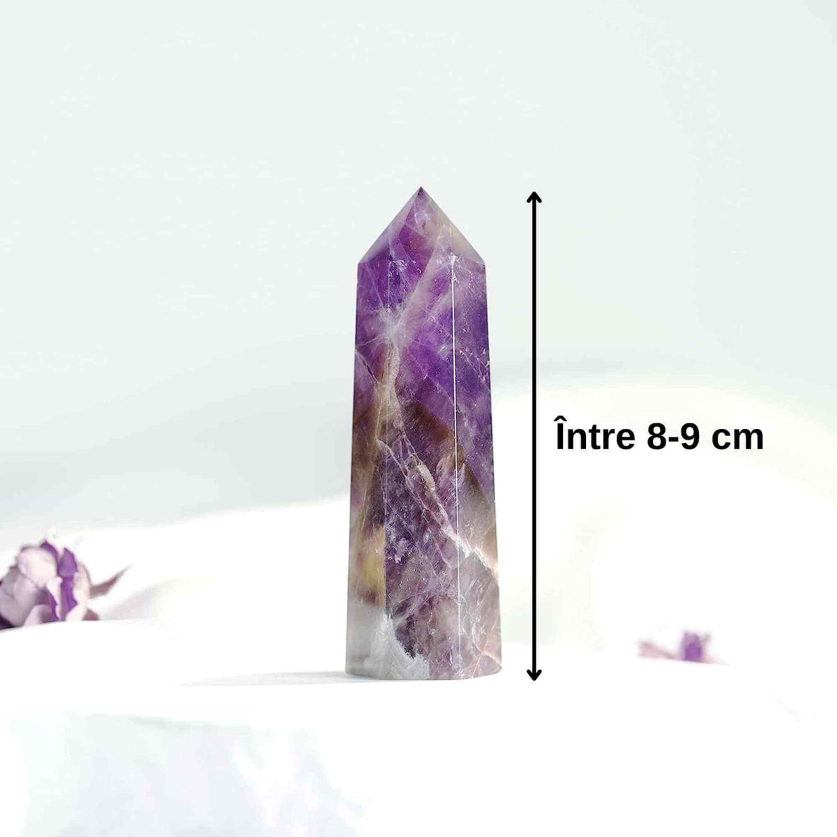 Turn de cristal semipretios vindecator hexagonal Ametist