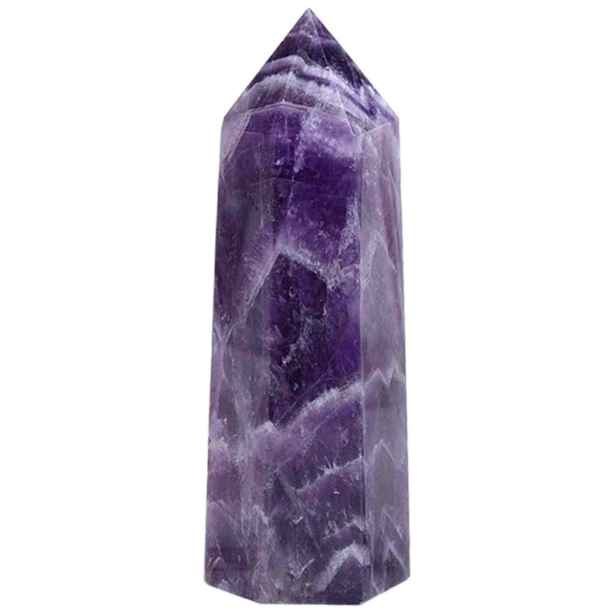 Turn de cristal semipretios vindecator hexagonal Ametist - Obelisc cu inaltimea intre 8-9 cm